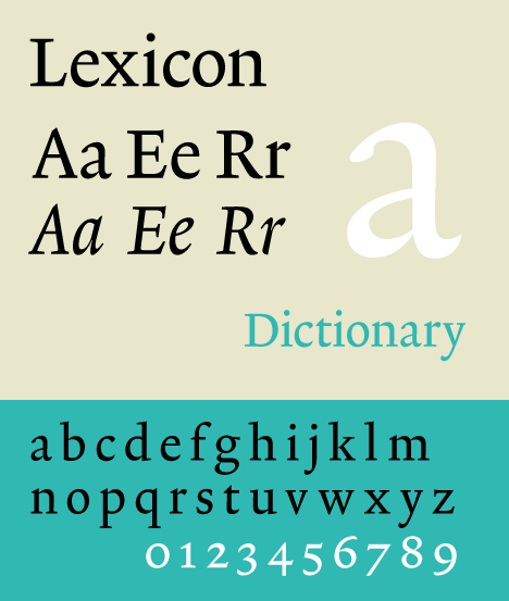 Lexicon specimen
