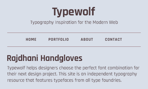 Rajdhani Font Sample