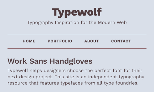 Work Sans Font Sample