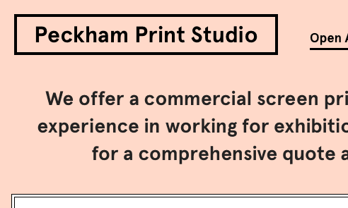 Peckham Print Studio