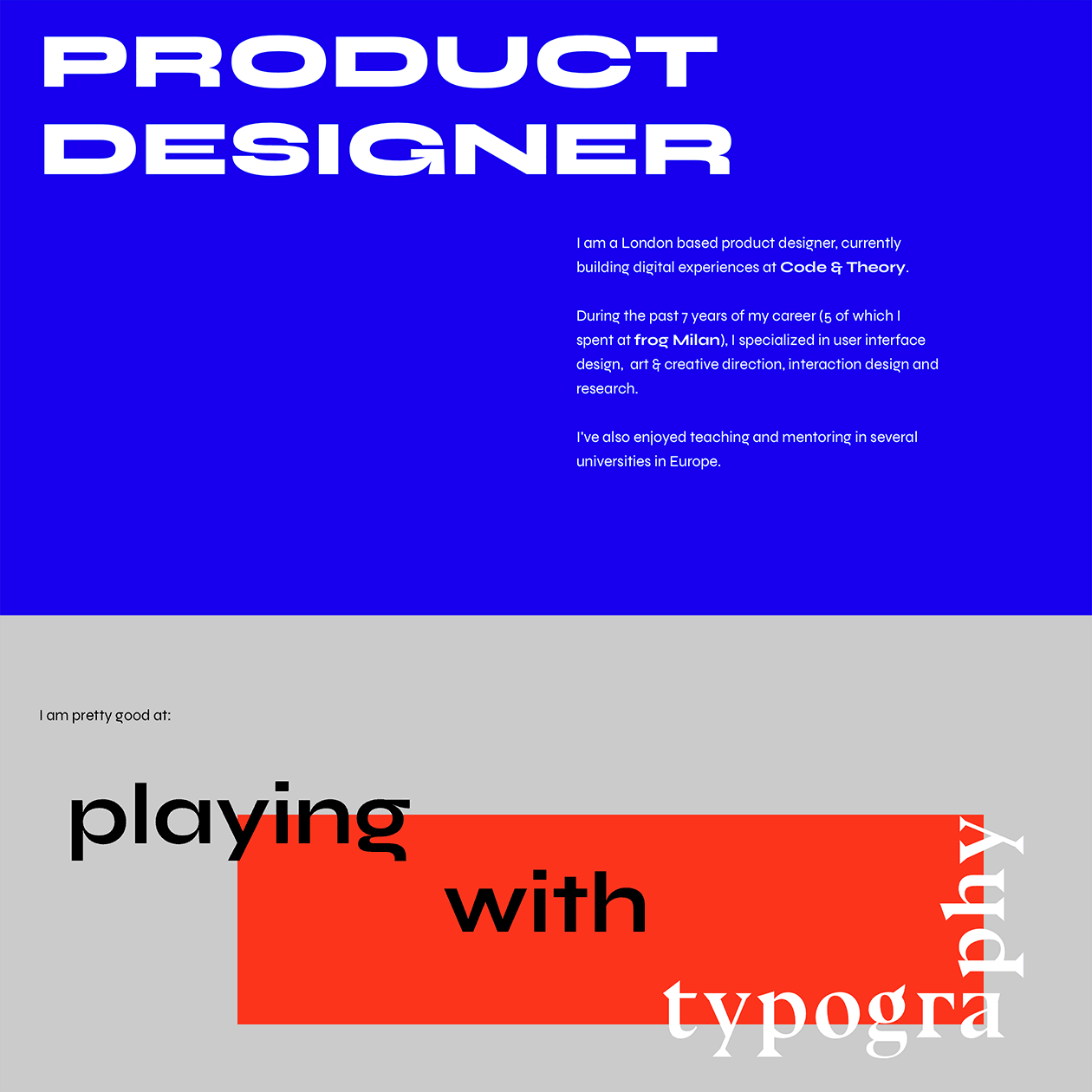 Fonts Used:         Syne,         Bluu · Typewolf Typography Inspiration