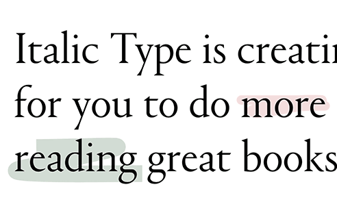 Italic Type