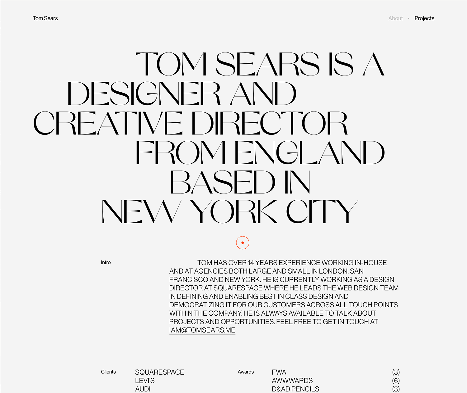 Fonts Used:         Orelo,         Neue Haas Grotesk · Typewolf Typography Inspiration
