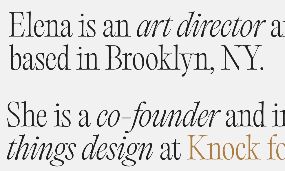 Elena Scott · Typewolf